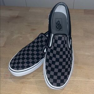 Vans Black Slip-On Sneakers with Waffle Outsole